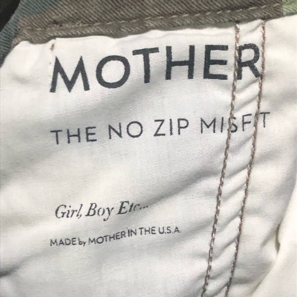 Mother The No Zip Misfit Pants Women's 27 Girl Boy Etc in Camouflage Wash Jogger - Picture 3 of 8